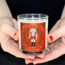 Mabeyn – Kurşun Asker (Nutcracker) Tasarımlı Mum, Turuncu Renk Temalı, 135 G Doğal Biyo, 40 Saat Yanma Süresi, Cam Kavanoz, Şık Bristol Kutulu, Yılbaşı Koleksiyonu Hazır Hediye