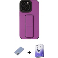 İlk El Grup Pilelistore™ iPhone 13 Pro Max Kılıf Çekirdek Yansıma - Siyah Bilvis 5in1 5d Magic Hayalet Cam Ekran Koruyucu + Metal Kamera Lens Koruma Cam - Kuyl