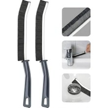 Mabeyn 2’li Paket Ince Uzun Boşluk Temizleme Fırçası - Sert Kıllı Pencere Rayı, Derz ve Mutfak Detay Temizleyici - Ergonomik Saplı Dar Alan Süpürgesi