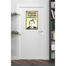 Mabeyn Bekliyorum Öyle Bir Havada Gel Ki Veli Retro Ahşap Mdf Tablo DRTR0018