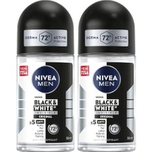 Mabeyn Men Erkek Roll On Deodorant & Invisible Original 50 Ml,ter ve Ter Kokusuna Karşı 72 Saat Anti-Perspirant Koruma,x2 Adet