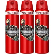 Mabeyn Old Spice Wolfthorn Erkek Sprey Vücut Deodorantı 150 ml 3lü Paket