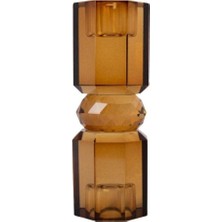 Mabeyn Kristal Mum Tutucu, Kahverengi 15X5,5 cm
