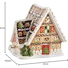 Mabeyn Villeroy ve Boch Christmas Toys Müzik Kutusu "zencefilli Çörek Evi", Porselen, Beyaz/bej