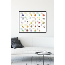 Mabeyn (PSTER13593) Türkçe Alfabe Eğitim Çerçeveli Tablo (30 x 40CM)