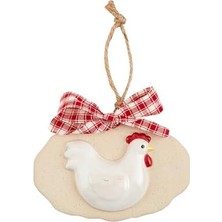 Mabeyn Mud Pie Çiftlik Hayvanı Süsü, Tavuk, 3" x 5"