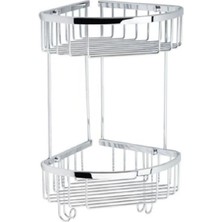Mabeyn Banyo Duş Raf Sistemi Krom Renk 377X196X250 mm