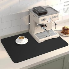 Mabeyn Kahve Makinesi Matı, 30X40CM Süper Emici Kahve Bar Matı, Leke Gizleyen Kauçuk Altlı Kurutma Matıs, Yıkanabilir Dayanıklı Kurutma Pedi, Kahves Barı, Tencere Kurutmas Rafı Için