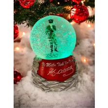 Mabeyn Atatürk Kar Küresi Işıklı Müzikli ve Püskürtmeli Büyük Boy Kar Küresi Izmir Marşı Müziği Çalan Rgb Aydınlatmalı 15CM x 10CM