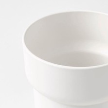 Mabeyn Beyaz Saksı 12 Cm,kalın Plastik 12 cm Yapay Bitki-Çiçek Saksı,deliksiz Iç*dış Mekan