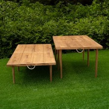 Mabeyn Katlanır Kamp, Piknik ve Bahçe Masası 75X228 cm - Ceviz Renk