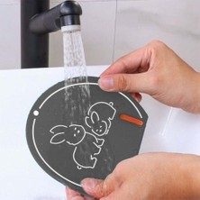 Mabeyn Sevimli Tavşan Desenli Silikon Gider Kapağı, Banyo ve Mutfak Için Kötü Koku Önleyici Silikon Mat Banyo Mutfak Lavabo Balkon Gider Tıpası Kapağı Böcek Önleyici