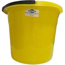 Mabeyn Wespa Sarı Plastik Su Kovası, 3 No, Siyah Kulplu, Dayanıklı Temizlik Malzemesi 10 Litre