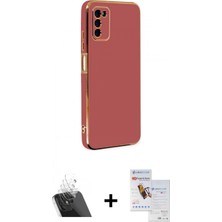 Pileli Store Pilelistore™ Galaxy A03S Kılıf Yankı Serisi - Siyah Seramik Nano Ekran Koruyucu + Kamera Lens Koruma Cam - Sf