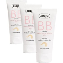 DMR Home Ziaja Bb Krem Normal Kuru ve Hassas Cilt Doğal Ton Spf 15 50 ml (3 Paketi)