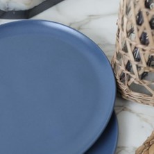 Berry Store Mat Mavi Sardes Pasta Tabağı 22 cm 6 Adet 399