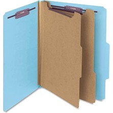 Berry Store Bağlantı Elemanları ile Basın Tahtası Sınıflandırma Dosya Klasörü, 2 Bölücü, 2 "genişletme, Mektup Boyutu, Mavi, Kutu Başına 10 (14030)