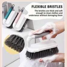 Berry Store Ovma Fırçası, 2'li Paket Saplı Dayanıklı Temizlik Fırçası, Şifreli Kıllara Sahip Ovma Fırçası, Banyo, Mutfak, Halı ve Küvet Temizliği Için Derinlemesine Temizlik Fırçası