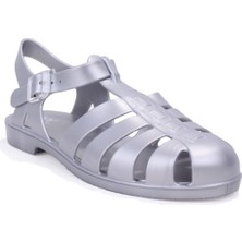 Igor S10346 Bıarrıtz Mate Metal Gümüş Ortopedik Günlük Kadın Sandalet