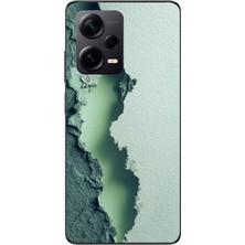 Le Balvo Redmi Note 12 Pro Plus Uyumlu Koyu Yeşil Izler Baskılı Silikon Kılıf