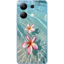Le Balvo Redmi Note 13 4g Uyumlu Denizde Çiçekler Baskılı Silikon Kılıf