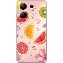 Le Balvo Redmi Note 13 4g Uyumlu Meyve Dilimleri Baskılı Silikon Kılıf