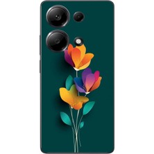 Le Balvo Redmi Note 13 Pro 4g Uyumlu Modernizimin Çicekleri Baskılı Silikon Kılıf