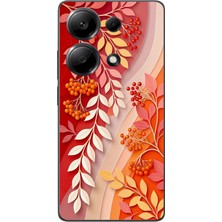Le Balvo Redmi Note 13 Pro 4g Uyumlu Kırmızı Beyaz Iğdeler Baskılı Silikon Kılıf