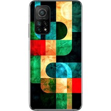 Le Balvo Xiaomi Mi 10 T Uyumlu Modern Çizgiler Baskılı Silikon Kılıf