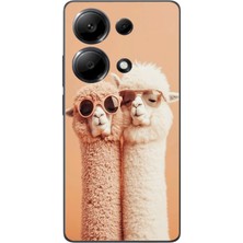 Le Balvo Redmi Note 13 Pro 4g Uyumlu Sevgili Lamalar Baskılı Silikon Kılıf