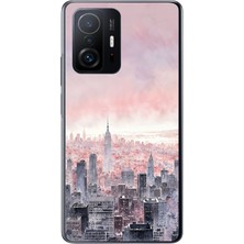 Le Balvo Xiaomi Mi 11 T-11 T Pro Uyumlu Gökdelenler Baskılı Silikon Kılıf