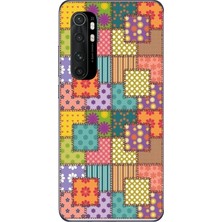 Le Balvo Xiaomi Mi 10 Lite Uyumlu Kare Motifleri Baskılı Silikon Kılıf