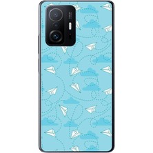 Le Balvo Xiaomi Mi 11 T-11 T Pro Uyumlu Kağıttan Uçak Baskılı Silikon Kılıf