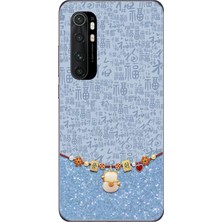 Le Balvo Xiaomi Mi 10 Lite Uyumlu Mavi Japon Desen Baskılı Silikon Kılıf