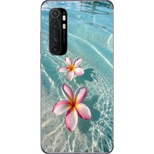 Le Balvo Xiaomi Mi 10 Lite Uyumlu Denizde Çiçekler Baskılı Silikon Kılıf