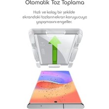 Berry Store Galaxy S24 Ultra Için Kolay Kurulum Ekran Koruyucu Otomatik Toz Toplayan Hava Kabarcığı Bırakmayan Dokunmatiği ve Görüntü Kalitesini Etkilemeyen Ekranı Tam Kaplayan Cam Koruyucu