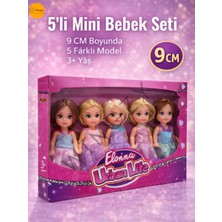 Wingzy Mini Bebek Set 5'li Aksesuarlı Kız Çocuklar İçin Eğlenceli Desenli Oyun Seti