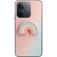 Le Balvo Redmi 15C Uyumlu Gökkuşağı Pastel Baskılı Silikon Kılıf
