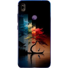 Le Balvo Redmi Note 7 Uyumlu Dört Mevsim Ağaç Baskılı Silikon Kılıf