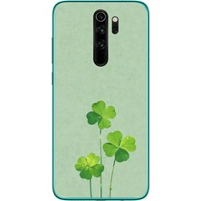 Le Balvo Redmi Note 8 Pro Uyumlu Üçlü Yonca Baskılı Silikon Kılıf