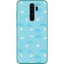 Le Balvo Redmi Note 8 Pro Uyumlu Kağıttan Uçak Baskılı Silikon Kılıf