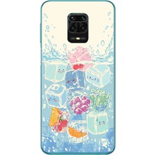 Le Balvo Redmi Note 9s Uyumlu Kare Buzlar Baskılı Silikon Kılıf