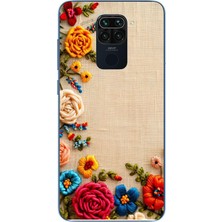 Le Balvo Redmi Note 9 Uyumlu Işlemeli Iğne Oyası Baskılı Silikon Kılıf