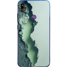 Le Balvo Redmi Note 7 Uyumlu Koyu Yeşil Izler Baskılı Silikon Kılıf