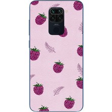Le Balvo Redmi Note 9 Uyumlu Çilekler Pembesi Baskılı Silikon Kılıf