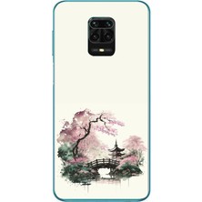 Le Balvo Redmi Note 9s Uyumlu Japon Bahçesi Baskılı Silikon Kılıf