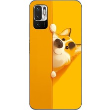 Le Balvo Redmi Note 10 5g Uyumlu Sarı Köpek Baskılı Silikon Kılıf