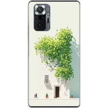 Le Balvo Redmi Note 10 Uyumlu Sarmaşıklı Ev Baskılı Silikon Kılıf