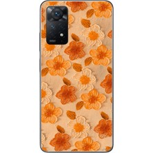 Le Balvo Redmi Note 11 Pro 4g Uyumlu Turuncu Papatyalar Baskılı Silikon Kılıf