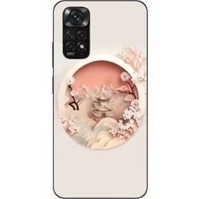 Le Balvo Redmi Note 11 - 11S Uyumlu Manzar Retro Yuvarlak Baskılı Silikon Kılıf